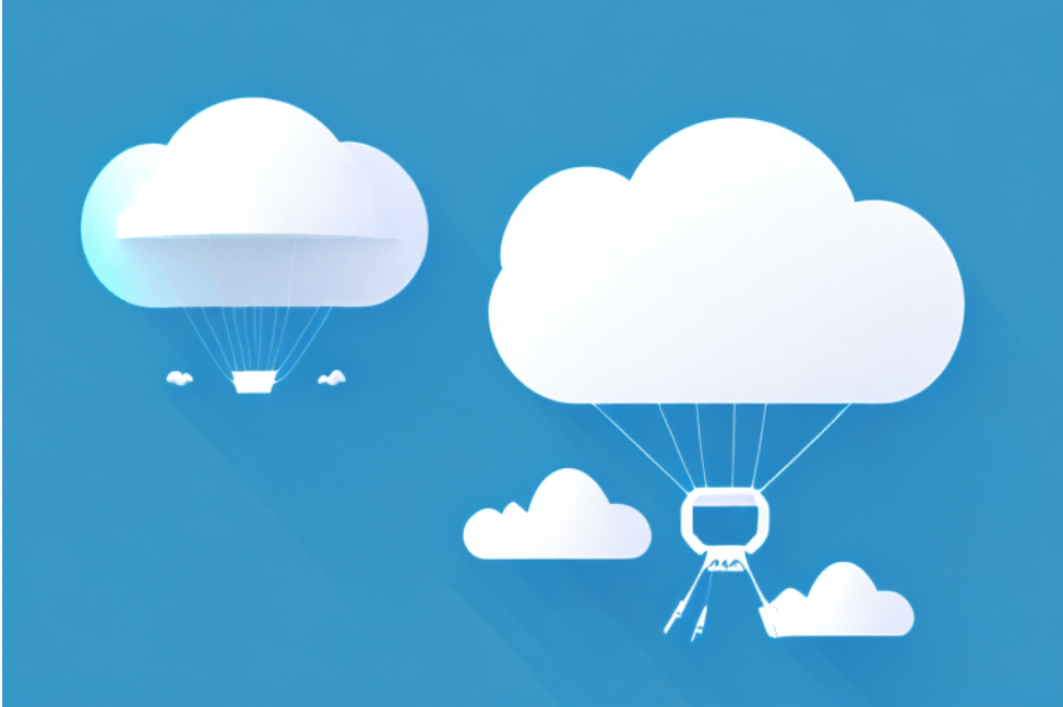 A graphical illustration of a Web3 Airdrop with clouds and blue sky